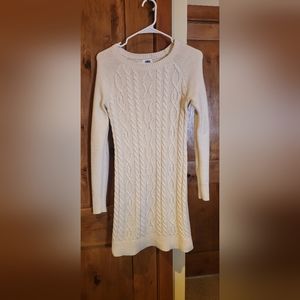 Cream cableknit dress